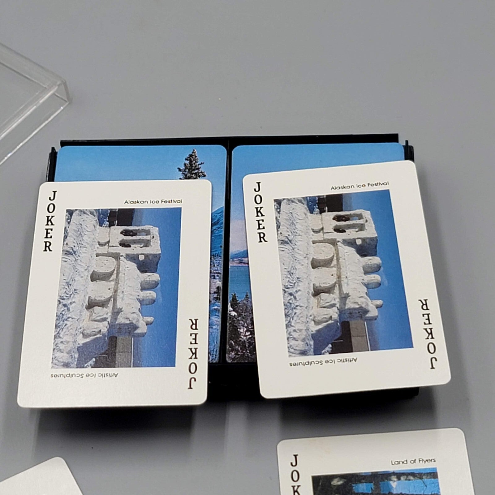 Vintage Playing Cards Souvenir Alaska Two Decks In Plastic Case Alyeska Pipeline