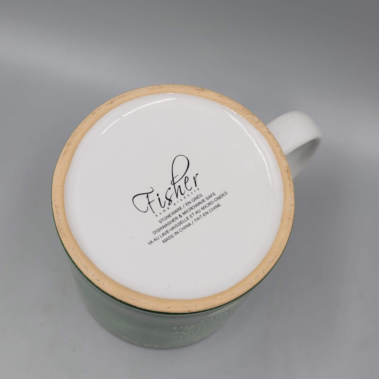 Fisher Capricorn Zodiac Coffee Mug Cup Green Ceramic Astrology Large