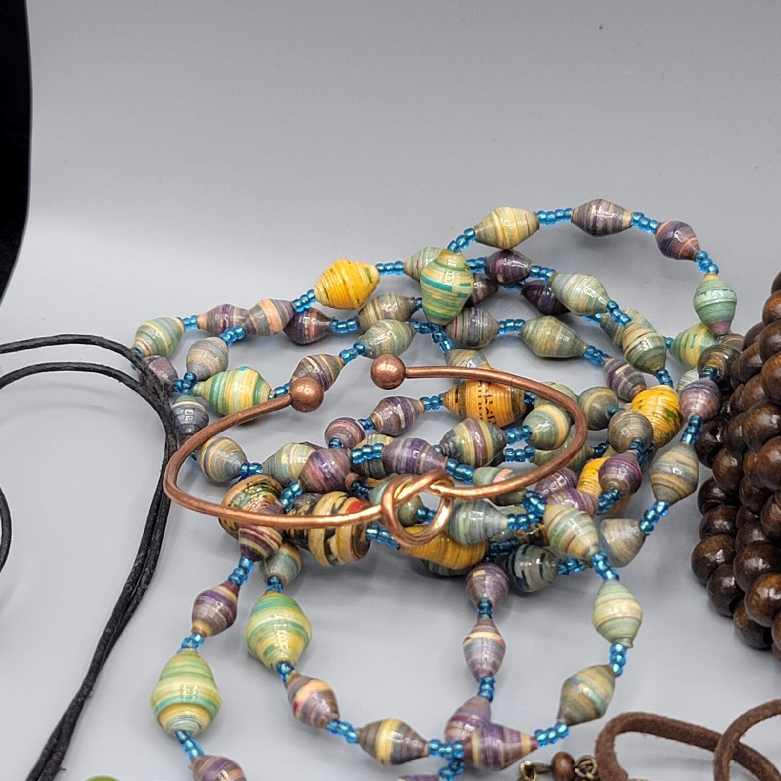 Vintage Colorful Jewelry Lot Necklaces Bracelets 38 pcs Lot 2 All wearable