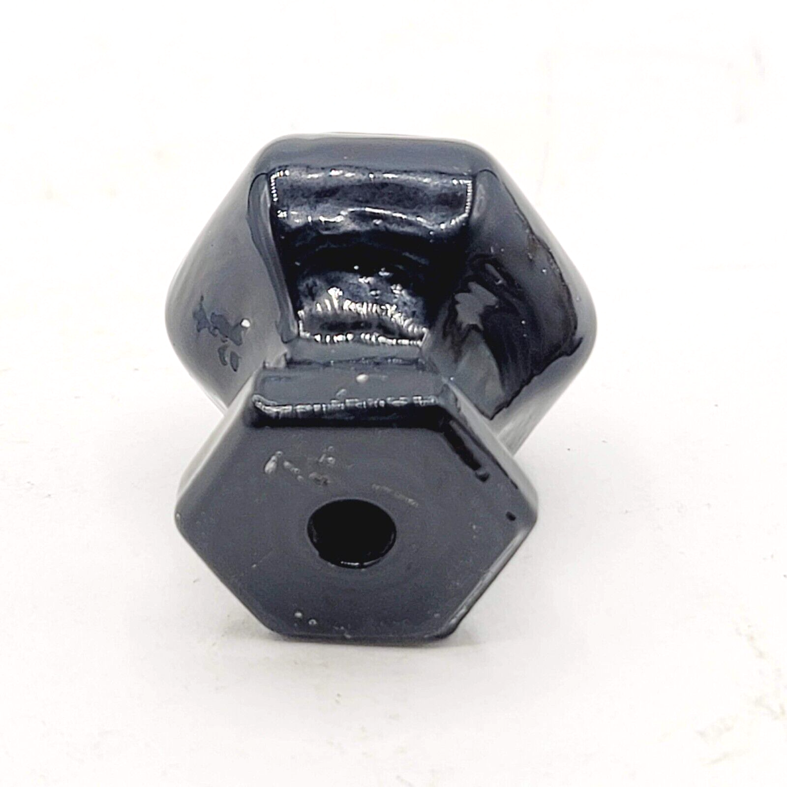 Vintage Black Glass Drawer Pulls SINGLE Reclaimed Salvaged Hardware