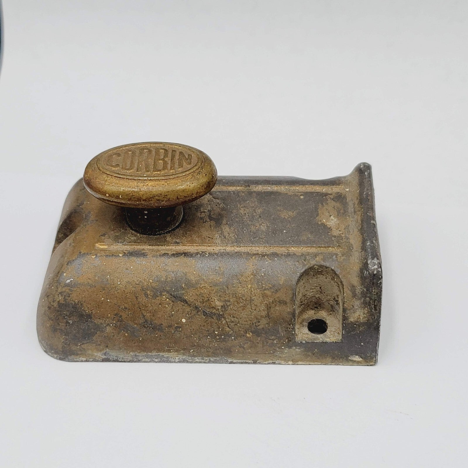 Vintage Corbin Surface Rim Night Latch No Keeper Reclaimed Salvage No Lock