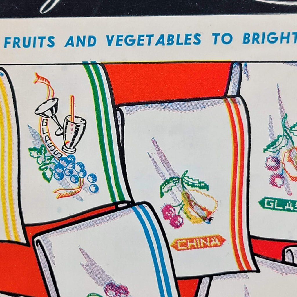 Vintage Vogart Transfer Pattern 211 Fruits and Vegetables