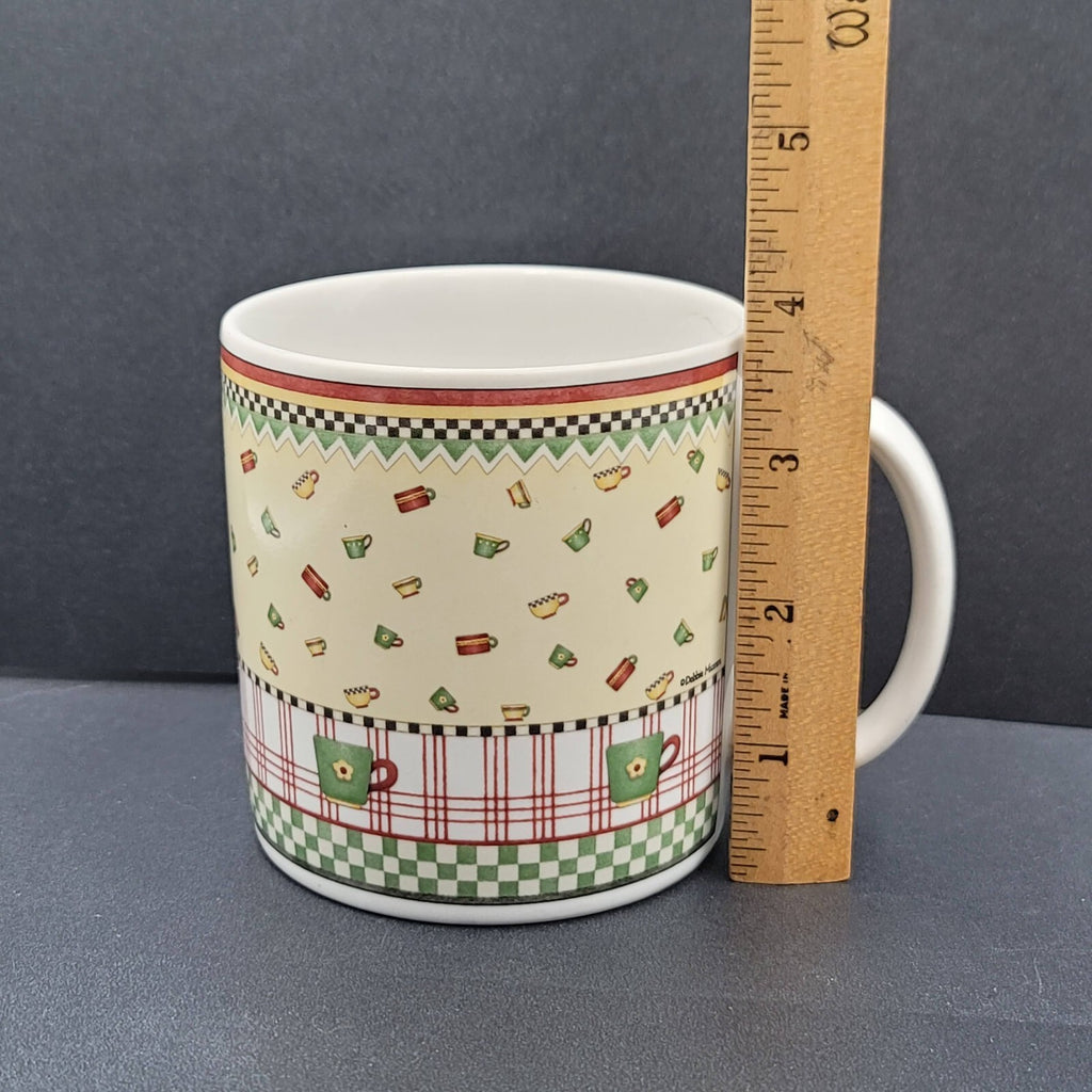 Vintage Sakura Debbie Mumm Coffee Mug 2001 Red Black White Green