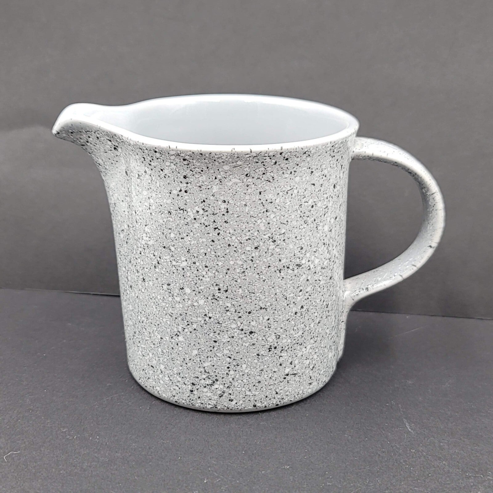 Vintage Mikasa Ultrastone Gray Creamer Gray White Speck CU726 Japan