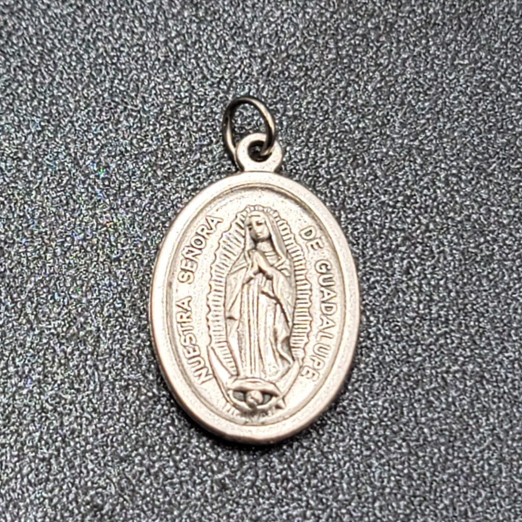 Nuestra Senora de Guadalupe Santo Nino of Atocha Medal Pendant Italy 1"