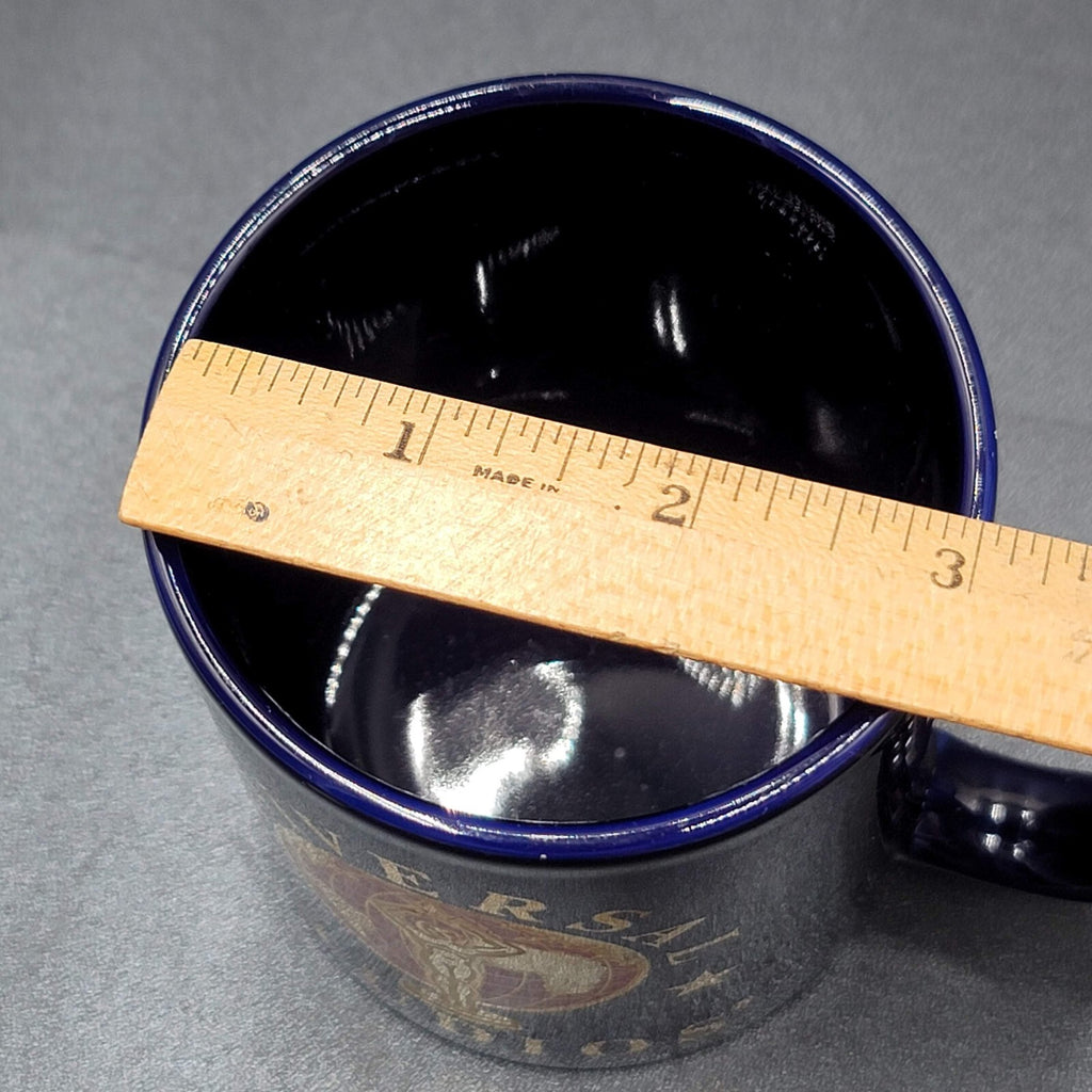 Universal Studios Coffee Mug Cup Navy Red Gold Golden Globe