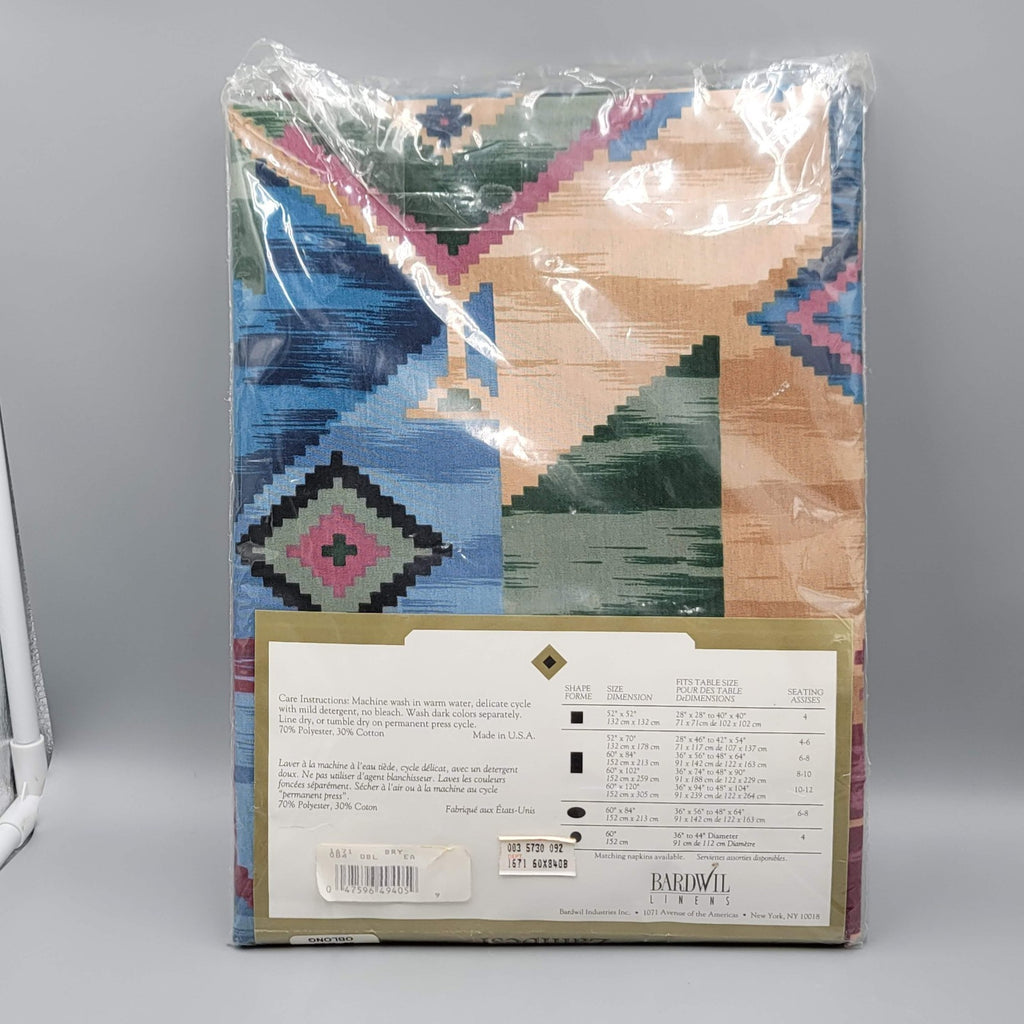 Vintage Bardwil Linens Zambesi African Print Tablecloth 60" x 84" Oblong NOS NEW