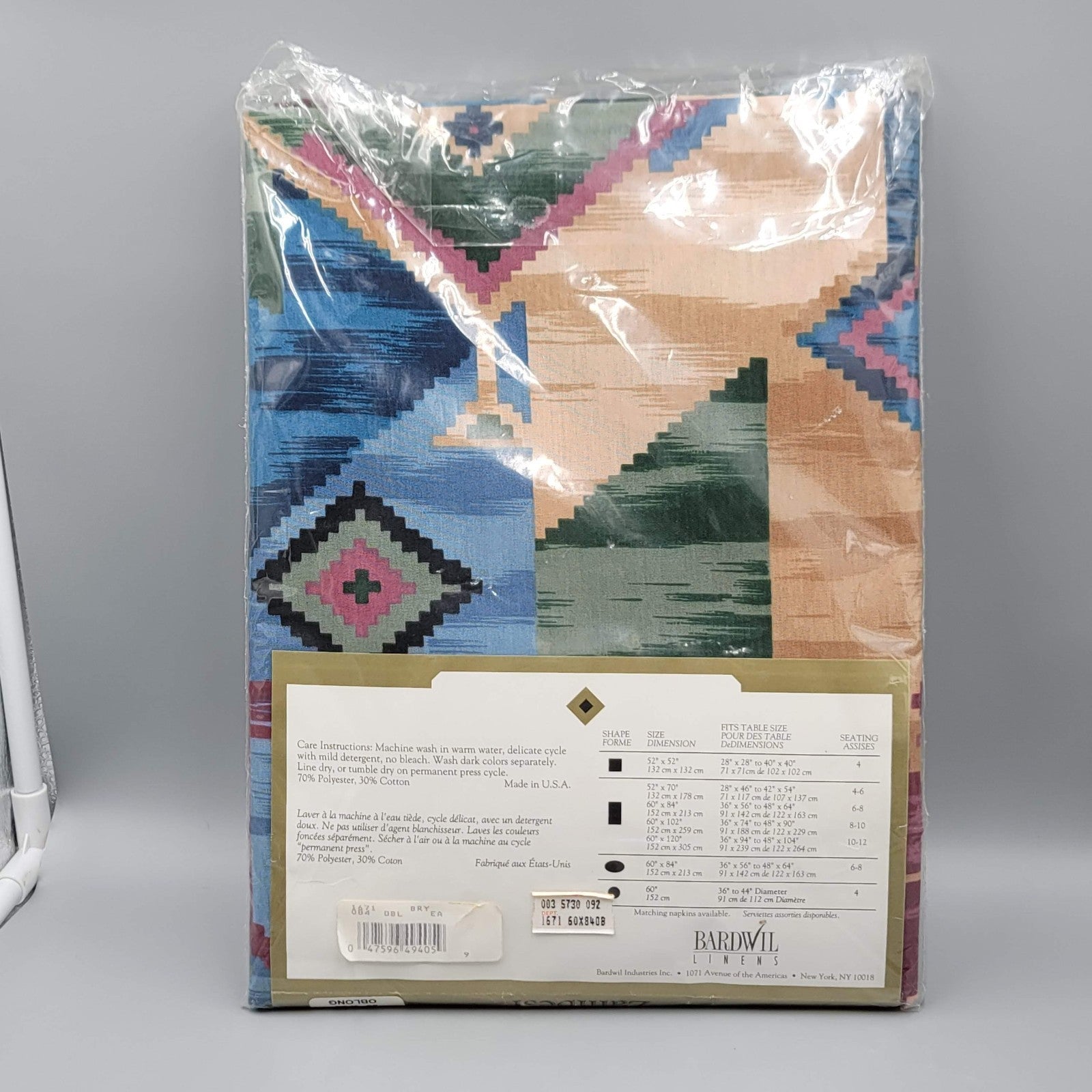 Vintage Bardwil Linens Zambesi African Print Tablecloth 60" x 84" Oblong NOS NEW