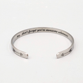 Hidden Message Bracelet Silver tone "Hey, Don't forget you're awesome whenever"