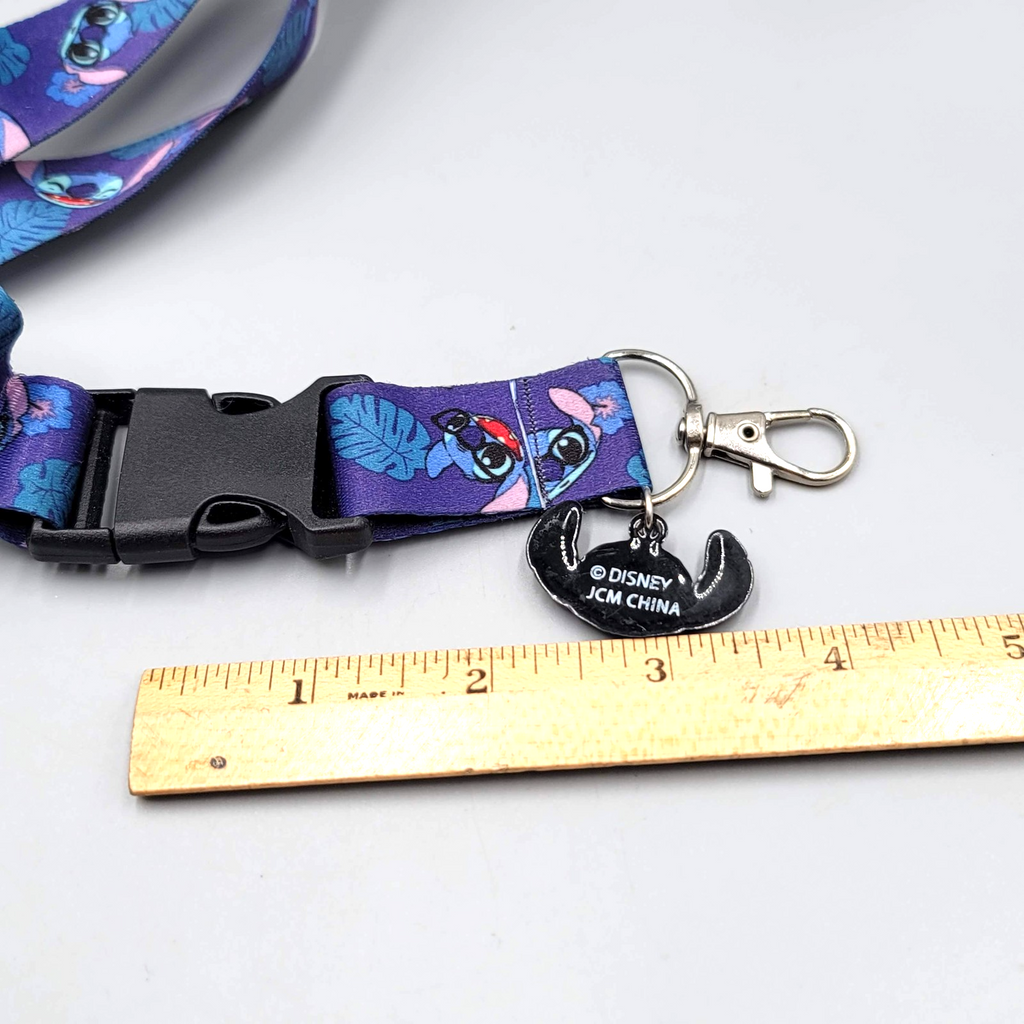 Disney Stitch Lanyard Purple 32 Inch Keychain ID Badge Holder