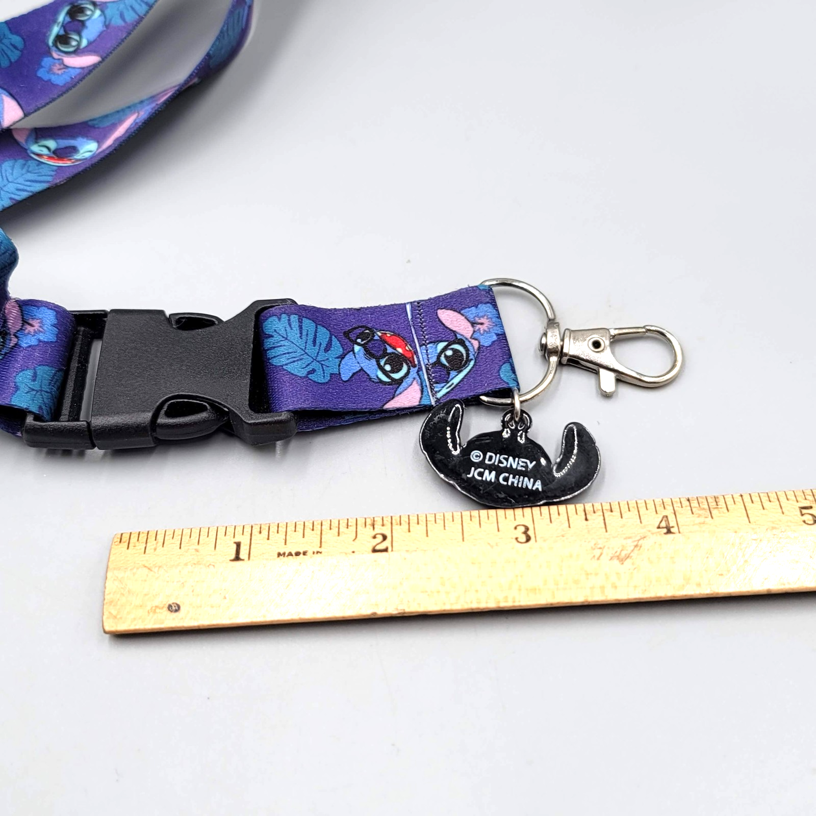 Disney Stitch Lanyard Purple 32 Inch Keychain ID Badge Holder
