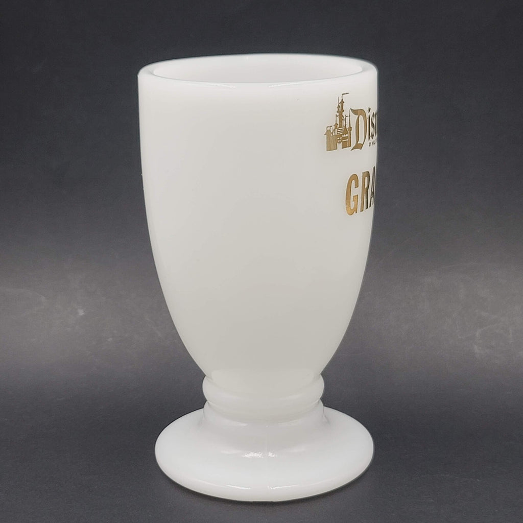 Vintage Disneyland Walt Disney Productions Gold Text Milk Glass Mug GRANDMA