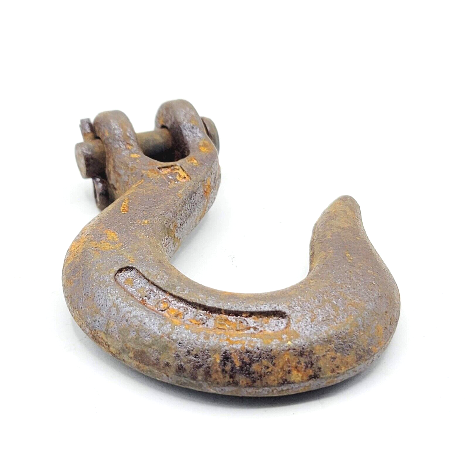 Vintage Forged Cast Iron Hook 4" Salvage Reclaimed Barns Rigging Hoist