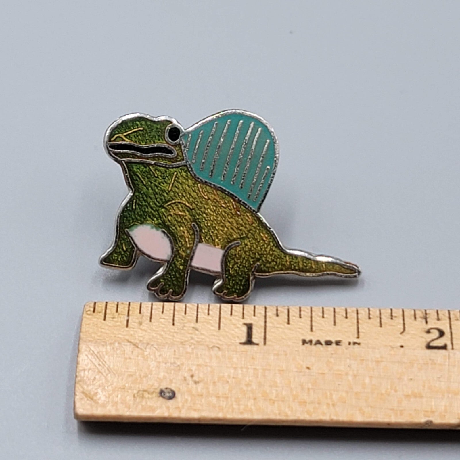Vintage Dimetrodon Dinosaur Pin Lapel Enamel Collectible MAFCO 1.5"
