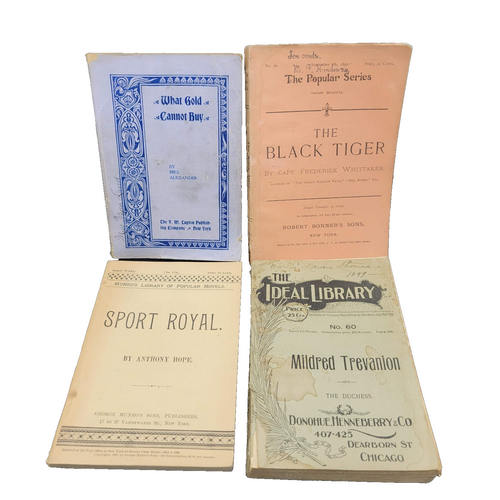 Antique Paperback Books Ideal Library 1899 Popular Series 1892 Lot of 4