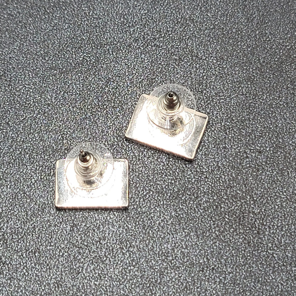 Pierced Earrings PRIDE Rainbow Rectangle Studs 5/8"