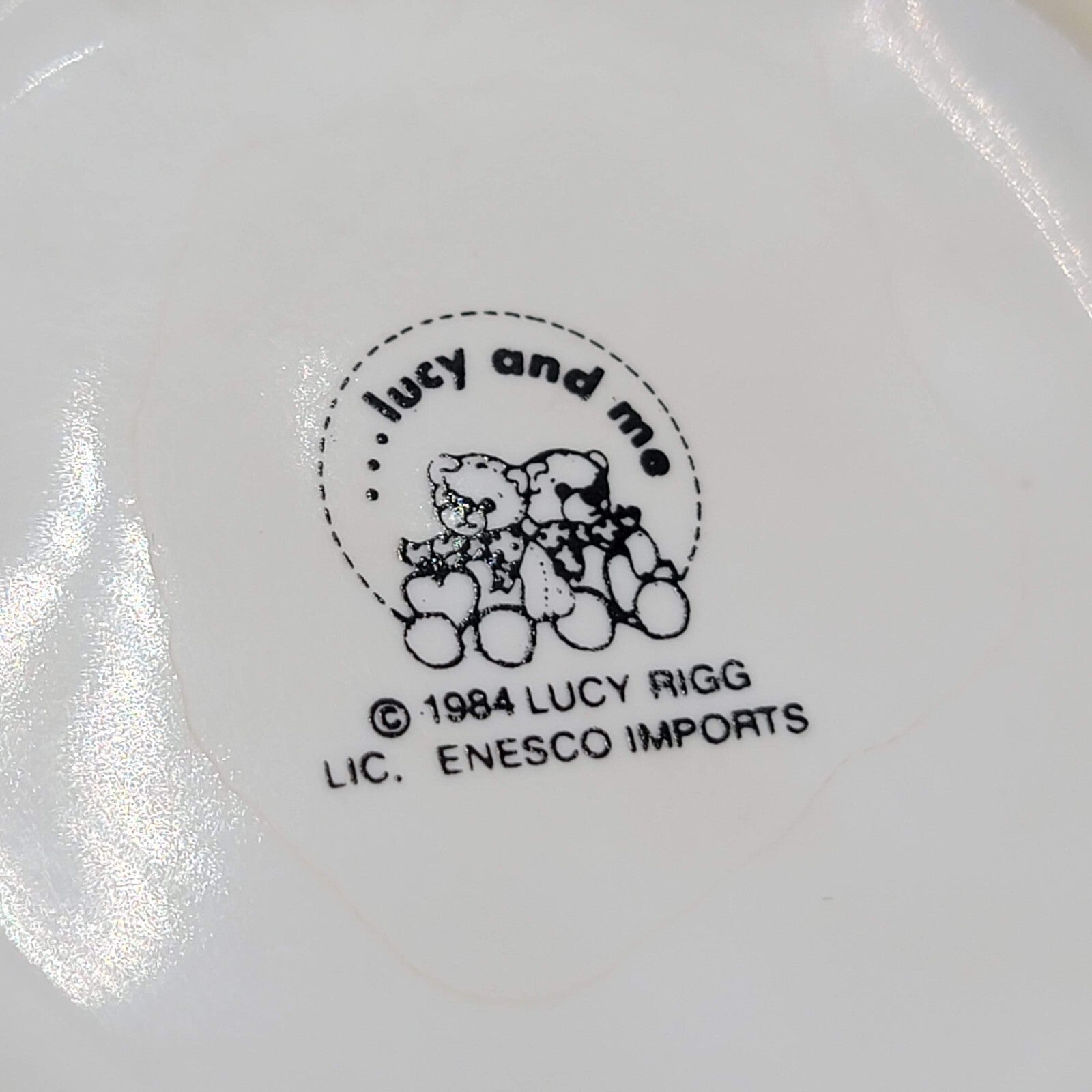 Vintage Lucy and Me Bears Moon Stars Coffee Mug Cup 1984 Enesco