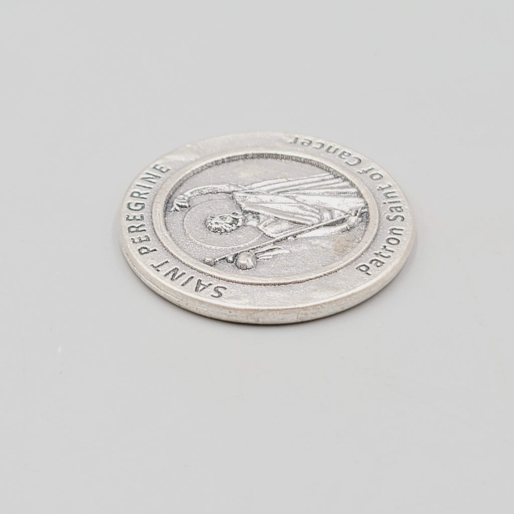 Saint Peregrine Patron Saint of Cancer Prayer Coin Token Medal Pocket Token Gift