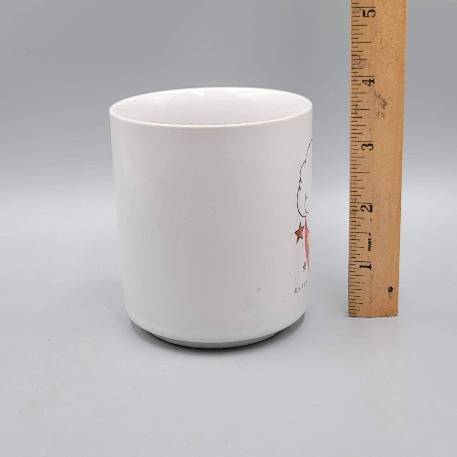 Vintage Super Mom Rainbow Heart Stars Coffee Mug Cup Ceramic White Gift Retro