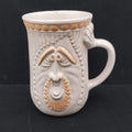 Vintage  Funny Man Face Mug Pottery Craft Large 6” Handcrafted