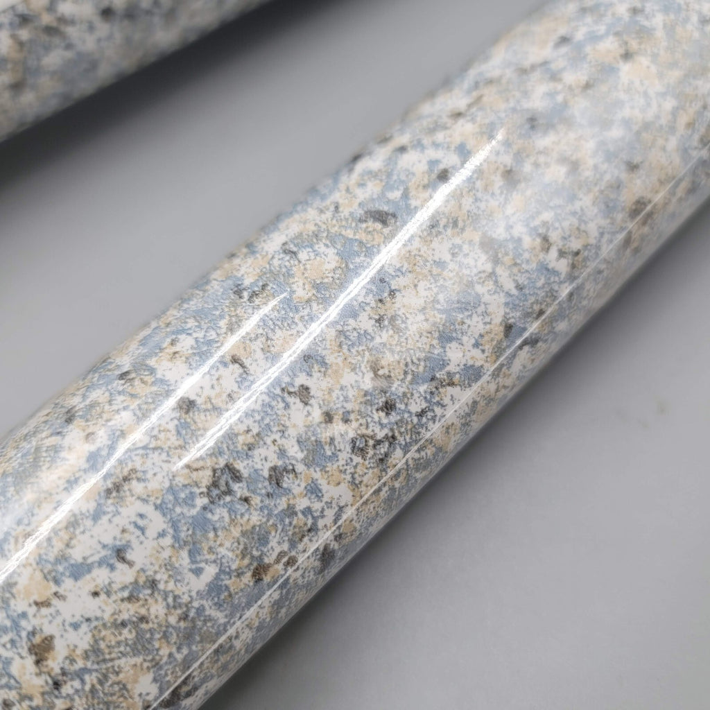 Vtg Contact Paper Quick Cover Silver Granite Lot of 2 Rolls 18 in x 1.5 yd each