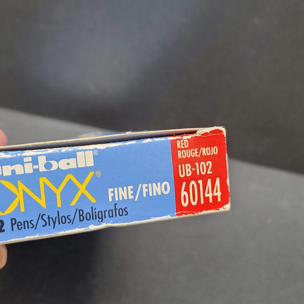 Uniball Red Onyx Rollerball Pens Fine Point Micro Tip 0.3 mm 10 Pack Japan Vtg