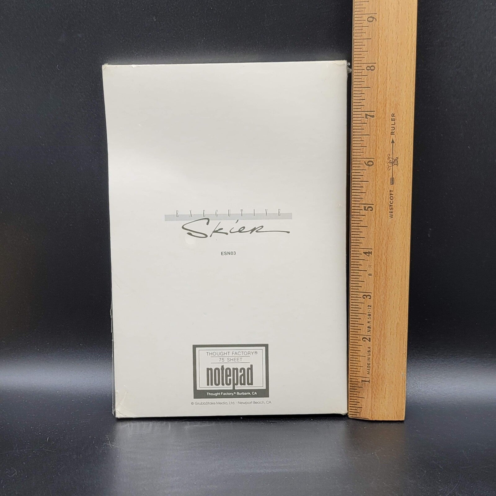 Vintage NOS Thought Factory Notepad BOARD Meeting Skier Executive 8" x 5.25"