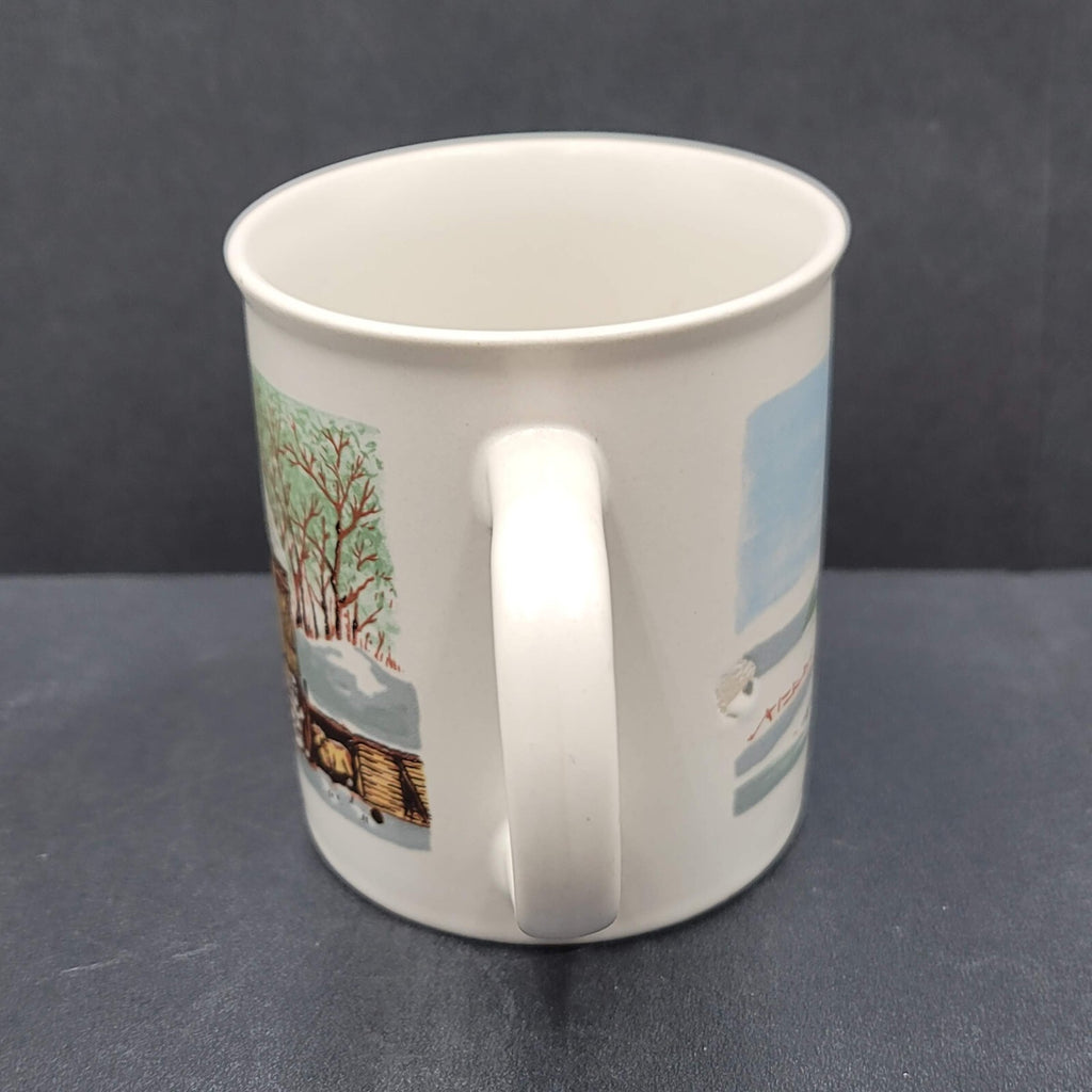 Sunny Stoneware Coffee Mug Made in Korea Winter Scene