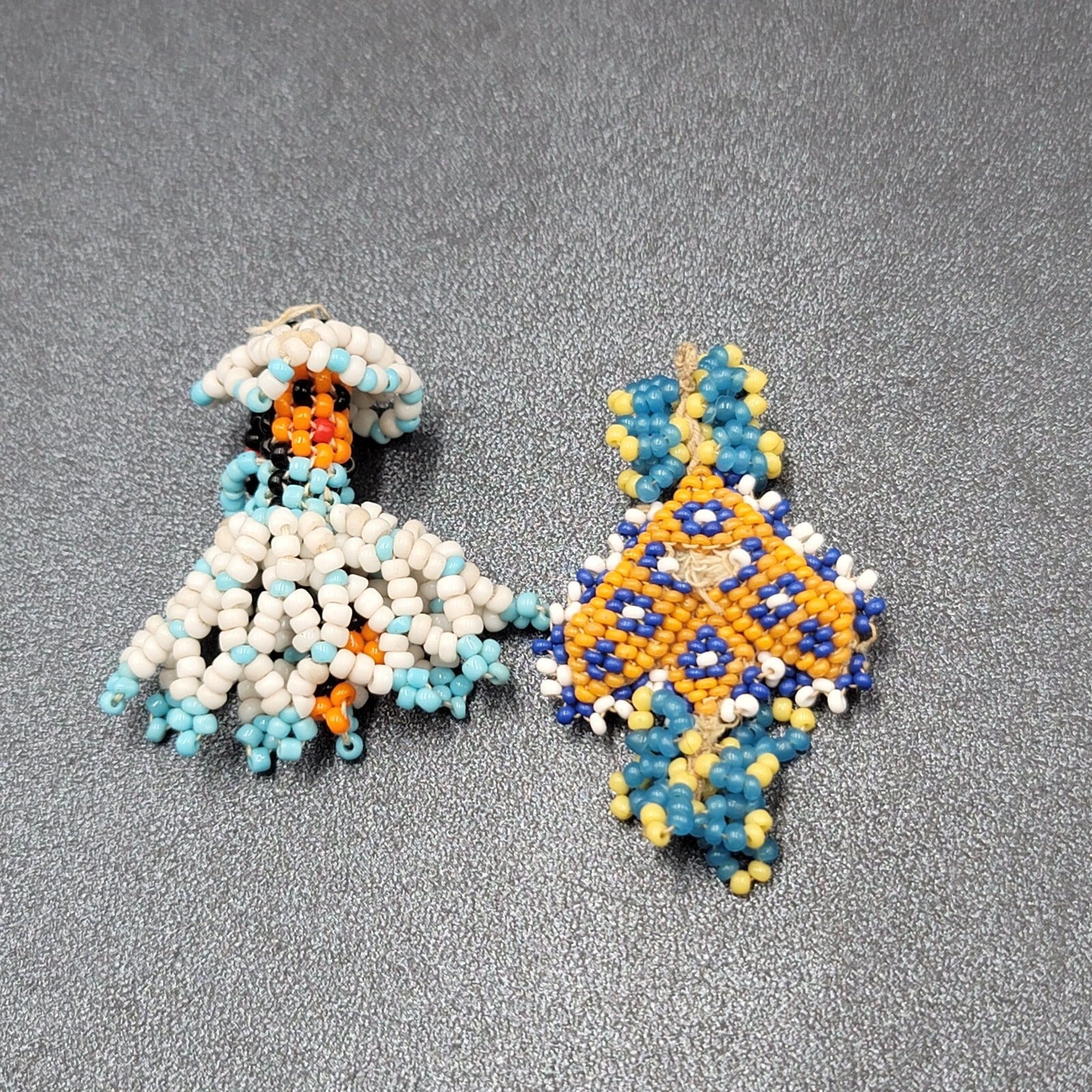 Vintage Native American Seed Bead Pendants for Necklace