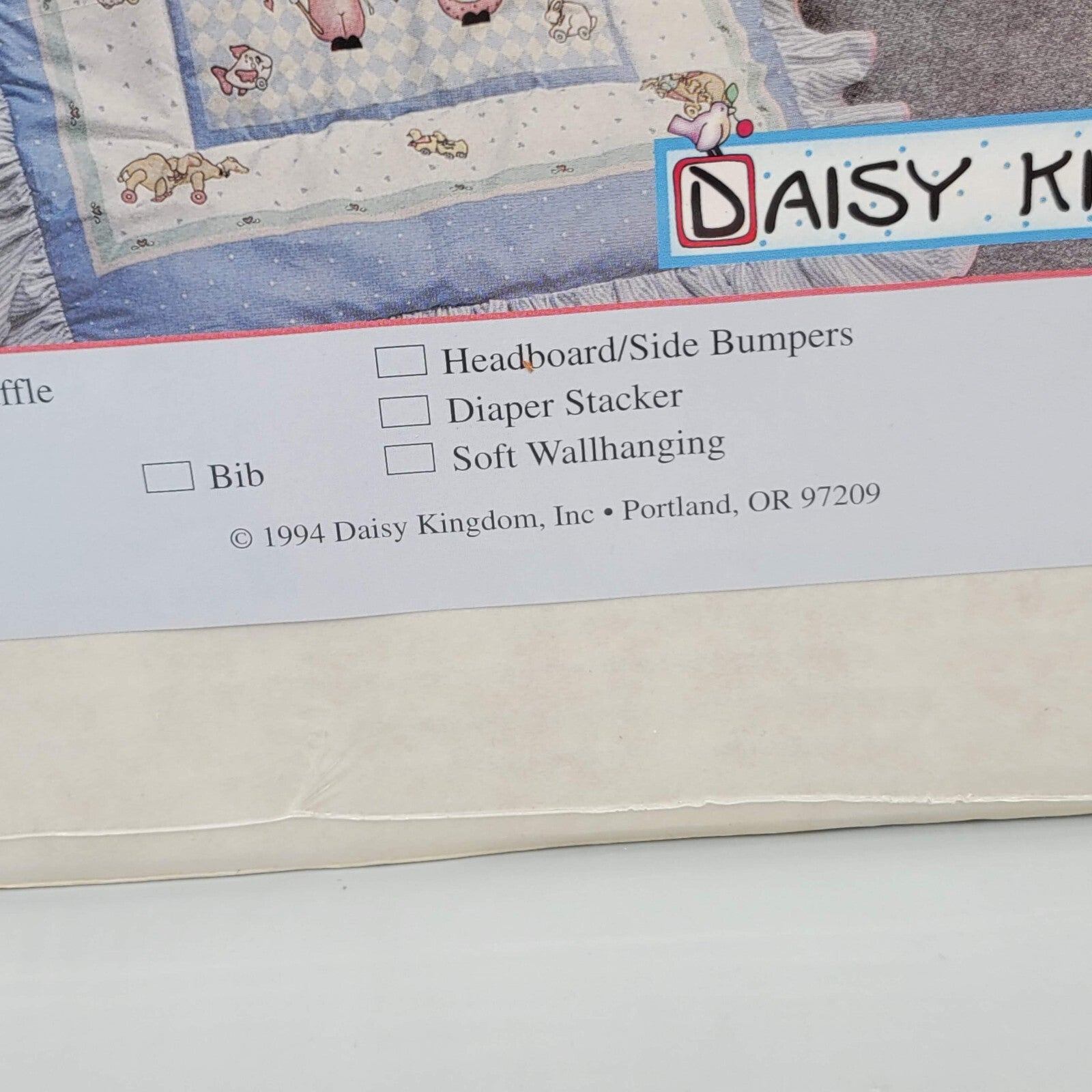 Vintage Daisy Kingdom Nursery Collection Noah's Nursery Dust Ruffle NOS