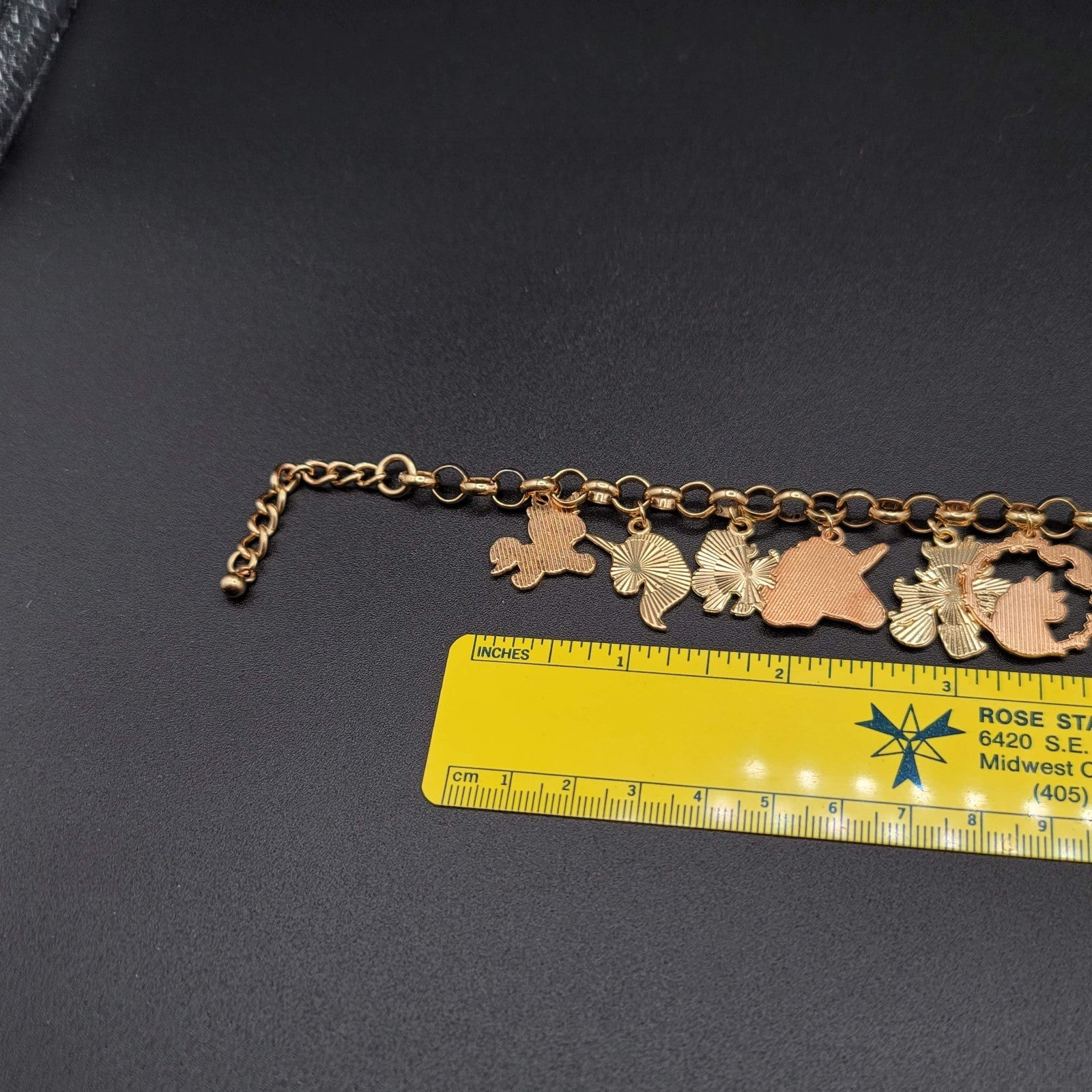 Enamel Unicorn Charm Bracelet Gold tone Adjustable