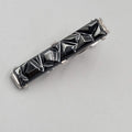 Vintage Sarah Cov Tie Clip Bar Silver tone 1.5" Mens Jewelry Estate Signed