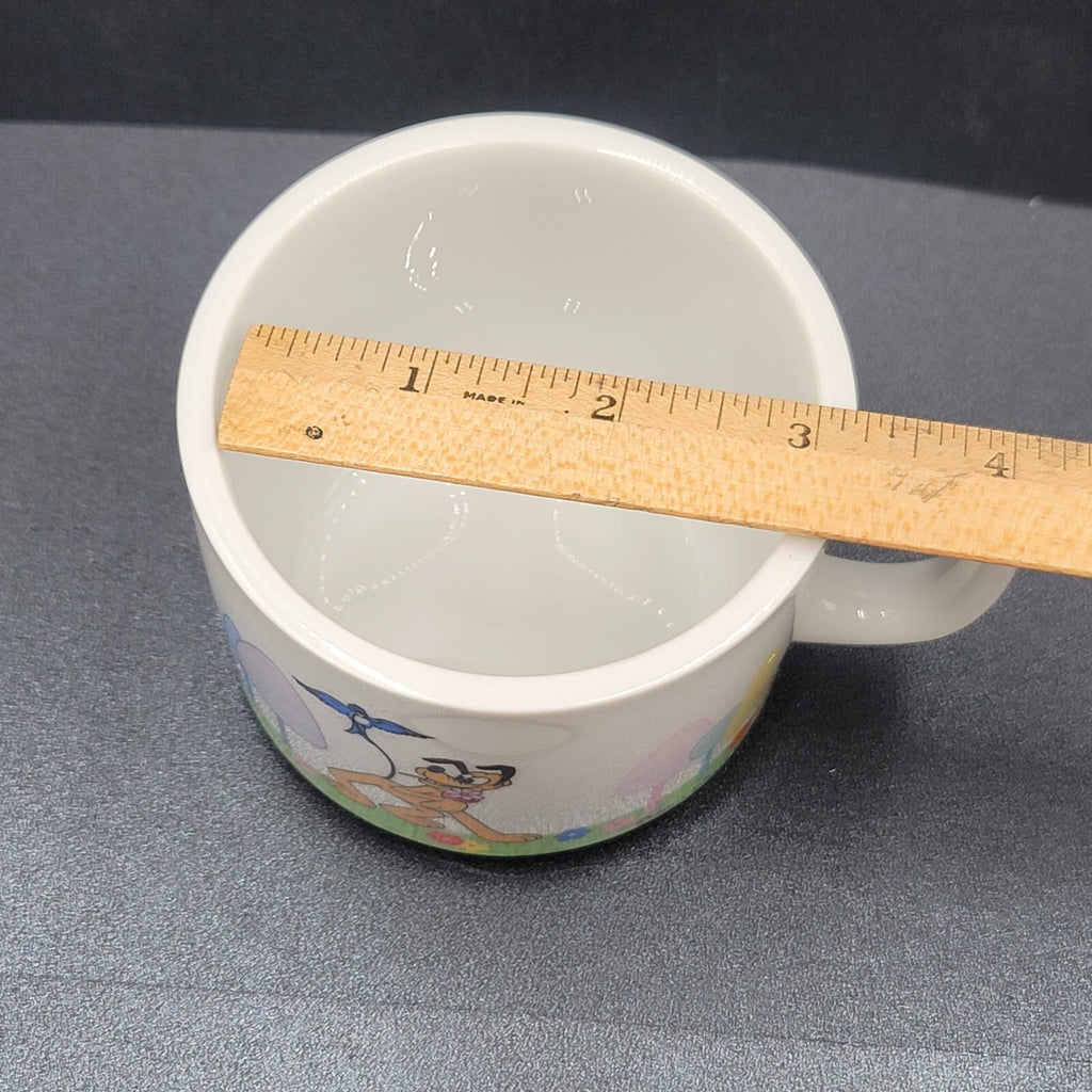 Vintage Walt Disney Productions Stacking Pluto Bird Coffee Mug Cup Japan