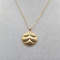 Vintage Pendant Necklace Gold tone Long Gold tone Chain 24"