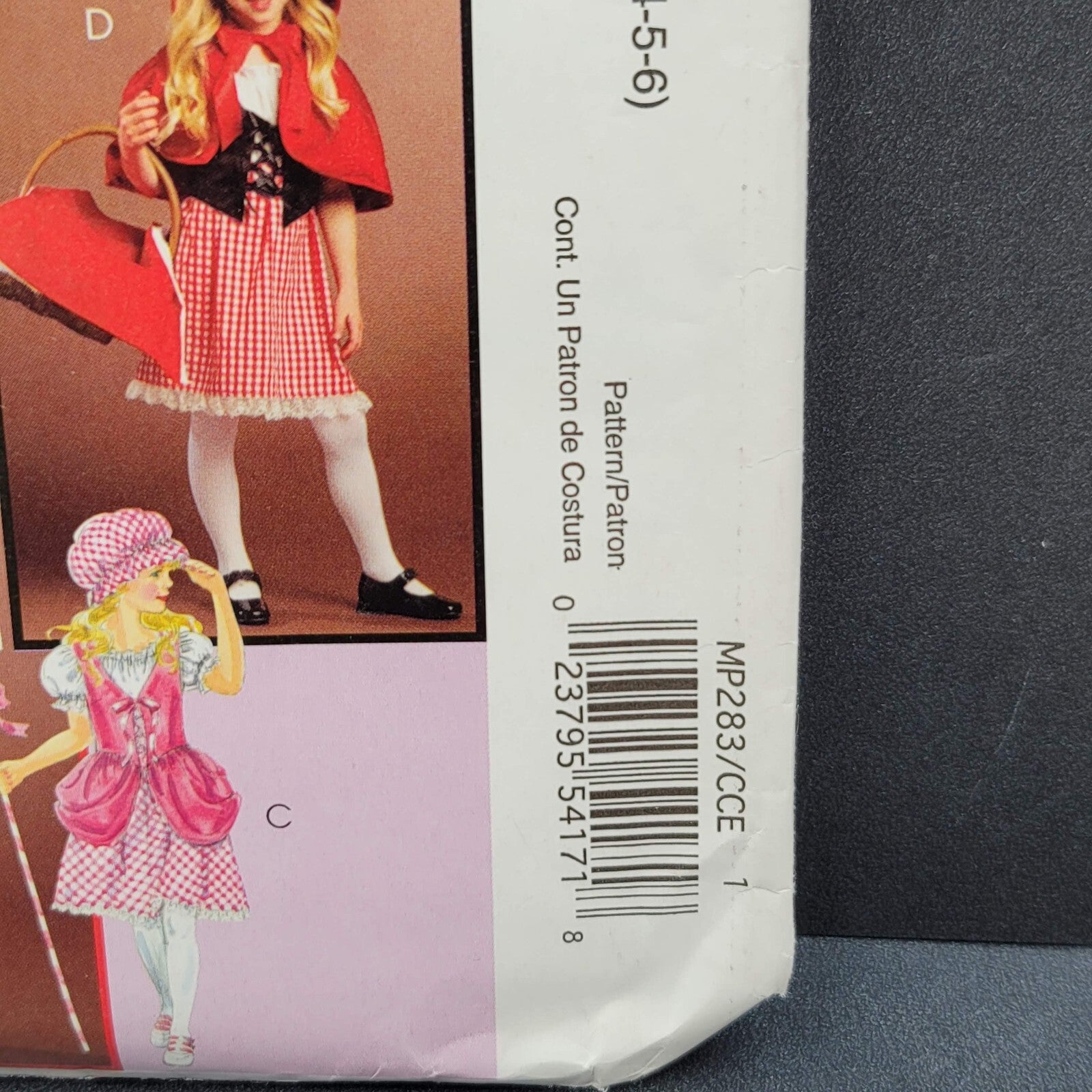 McCall's Sewing Pattern MP283 Girls Costumes Witch Red Riding Hood sz 3 4 5 6