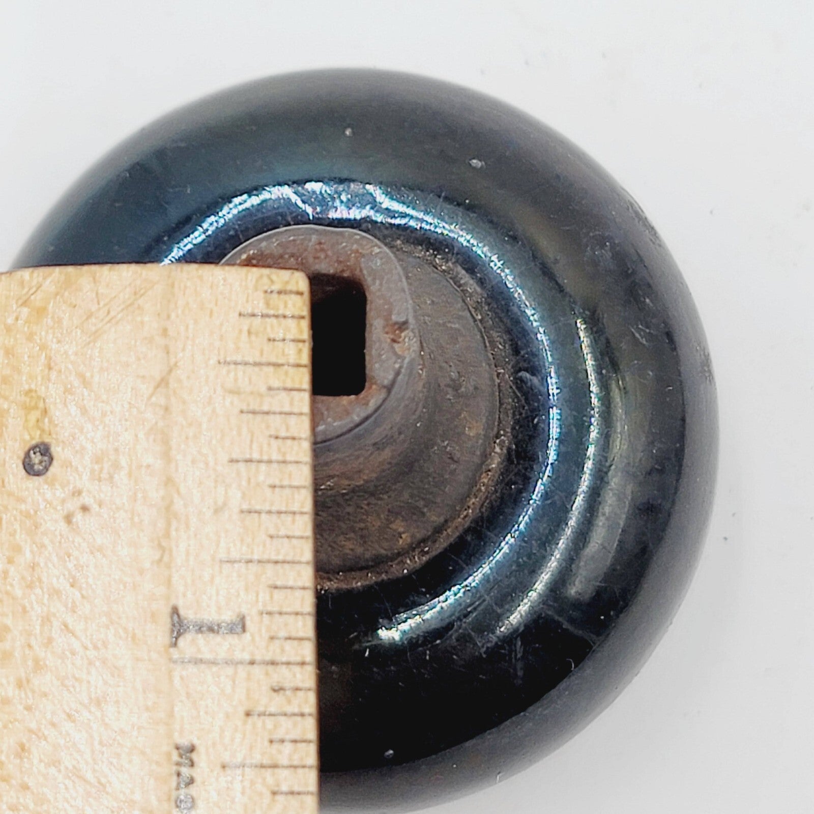 Vintage SINGLE Black Porcelain Doorknob Salvage Door Hardware sdd24