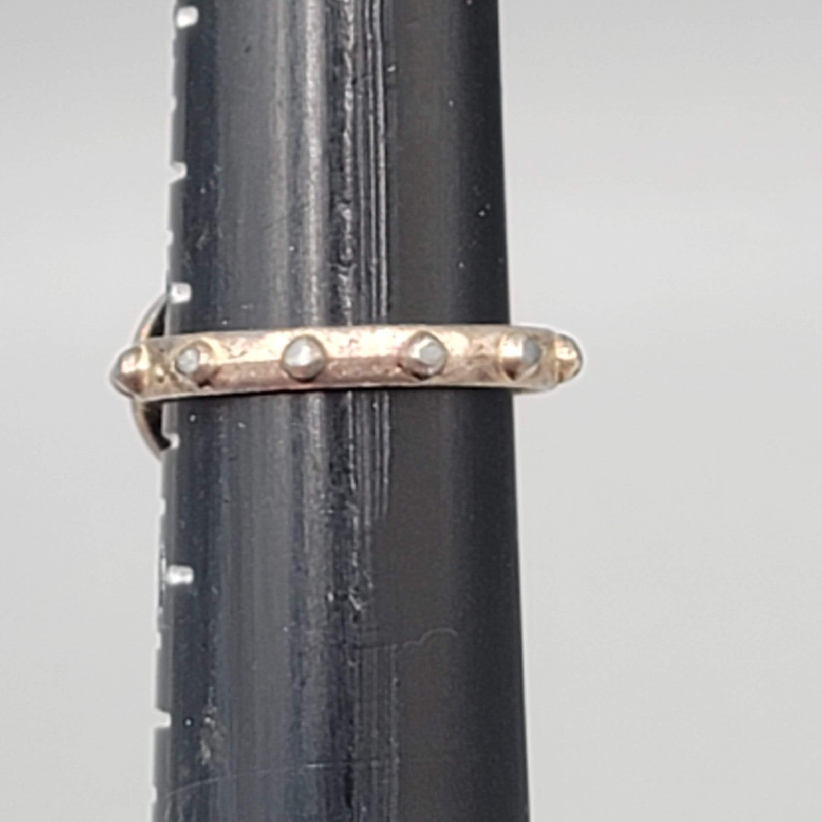 Saint Benedict Silver Tone One Decade Rosary Ring Size 9.25