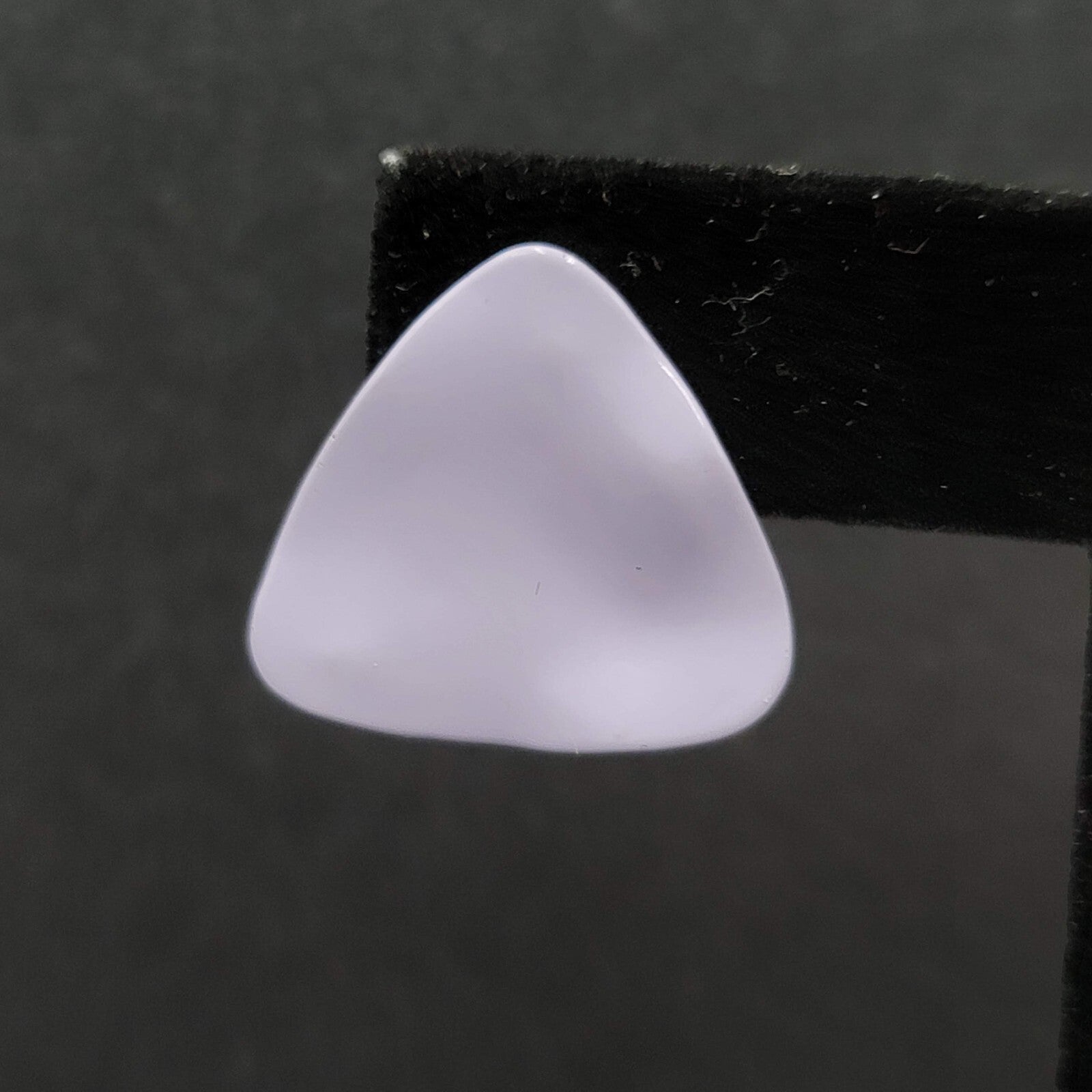 Vintage Pierced Earrings Lavender Purple Enamel Triangle 7/8"