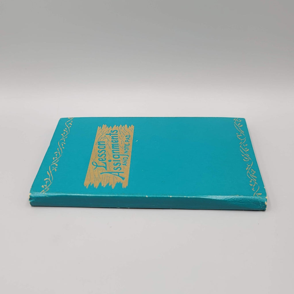 Vintage Blue School Lesson Assignments And Notepad 1935 TEACHER GIFT
