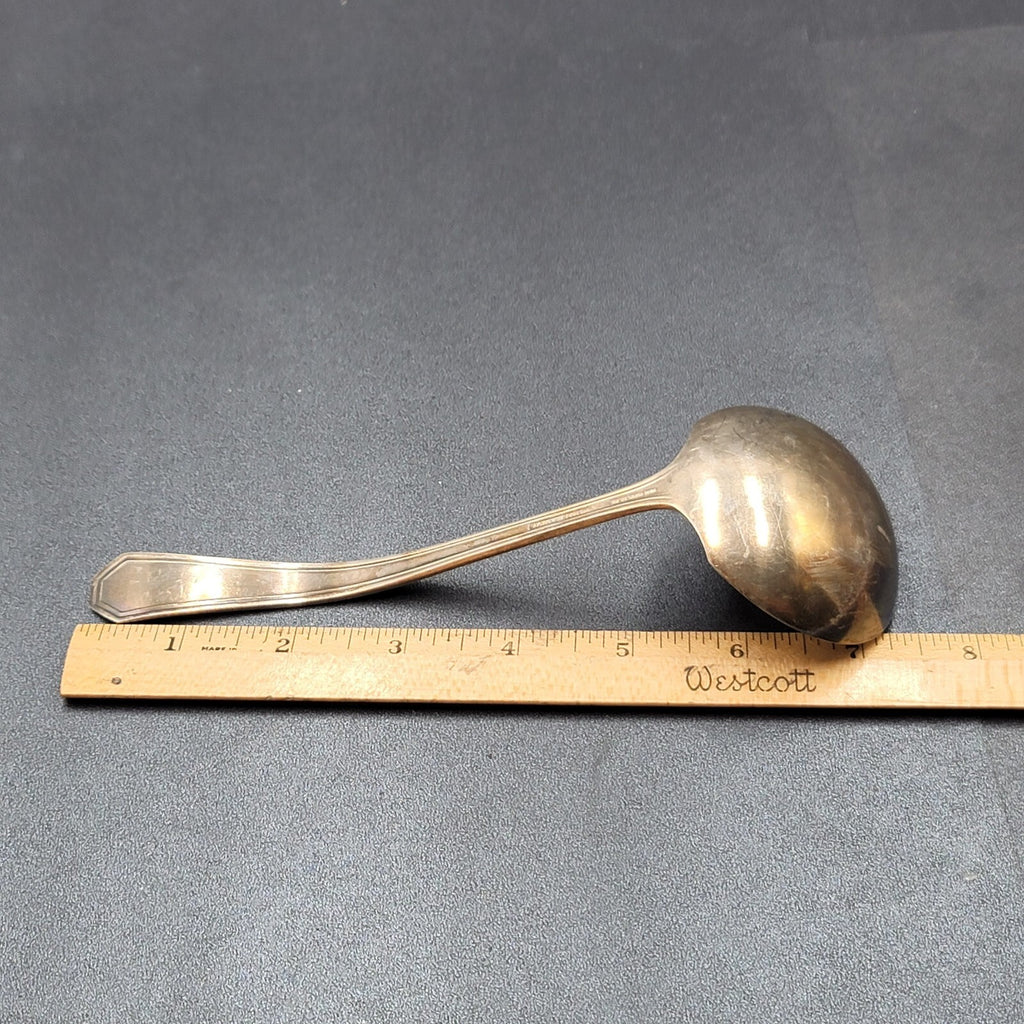 Vintage Wm Rogers Son AA Silver plate Set Serving Spoon Ladle 7.2"