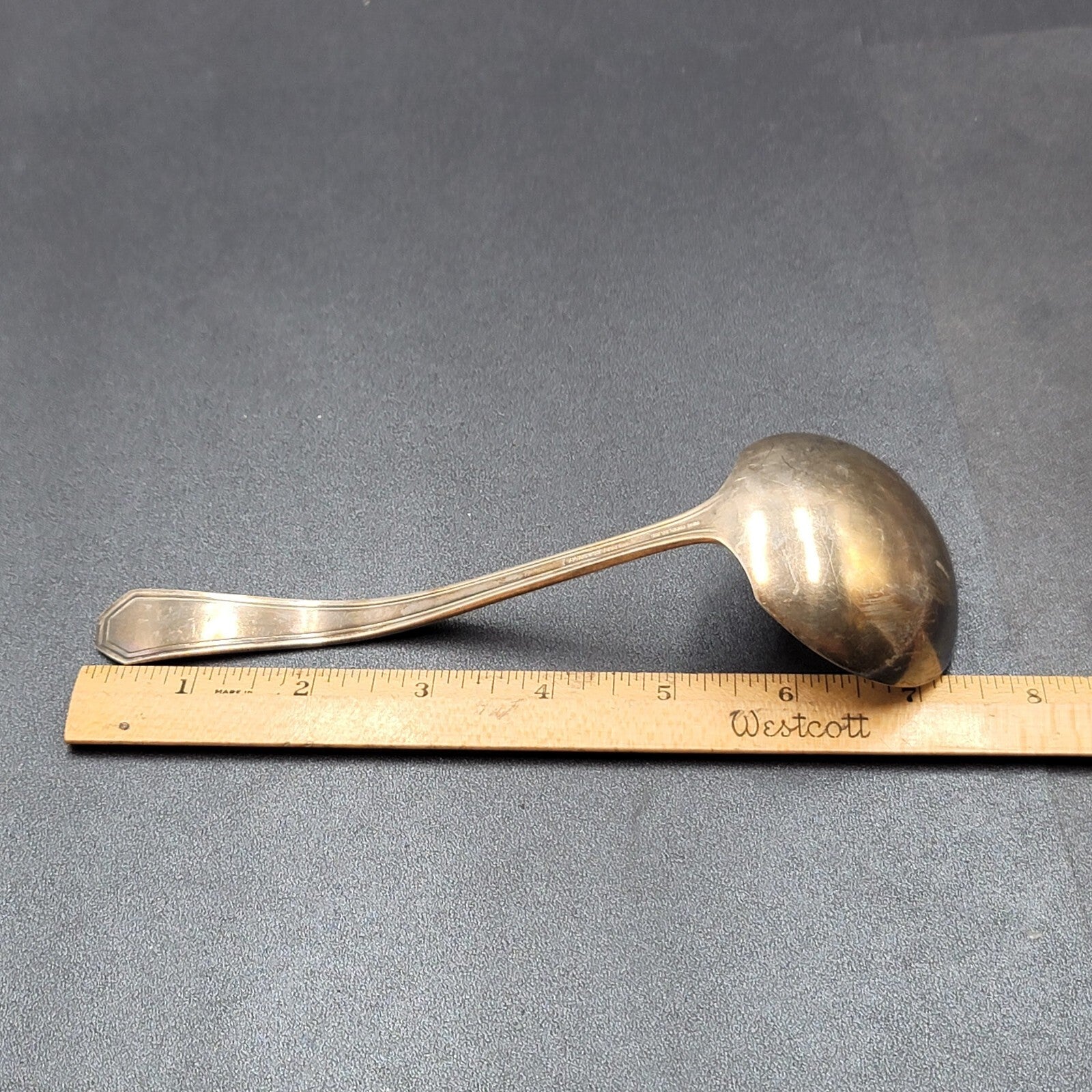 Vintage Wm Rogers Son AA Silver plate Set Serving Spoon Ladle 7.2"