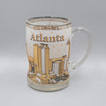 Atlanta Glass Coffee Mug Gold Black Frosted Souvenir