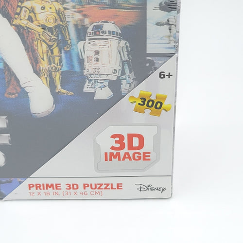Disney STAR WARS 3D PUZZLE 300 pcs 12” x 18” Puzzle Book Shaped Puzzle Tin NIB
