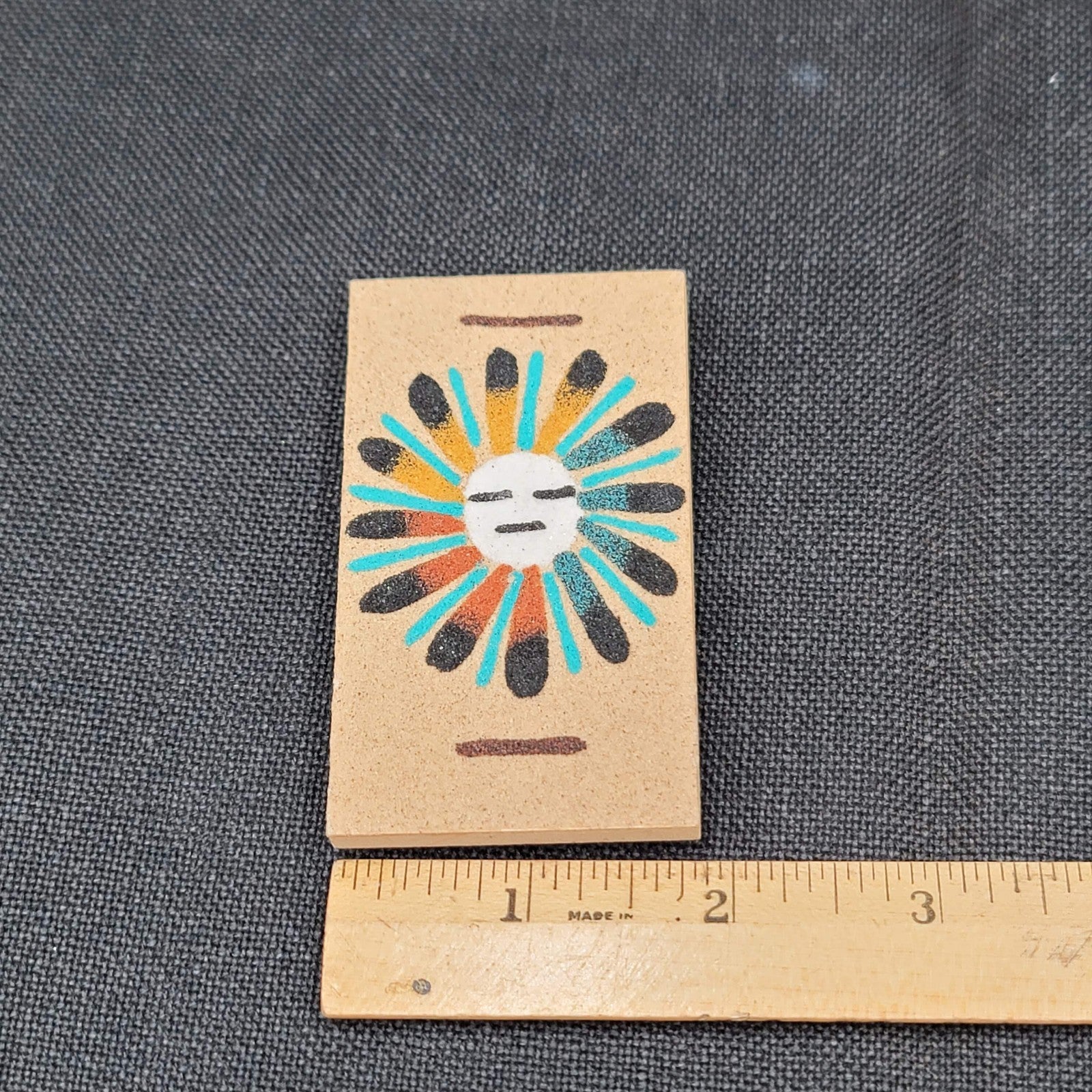 Native American Indian Sand Painting Untitled Magnet 3 1/8" x 1 3/4"