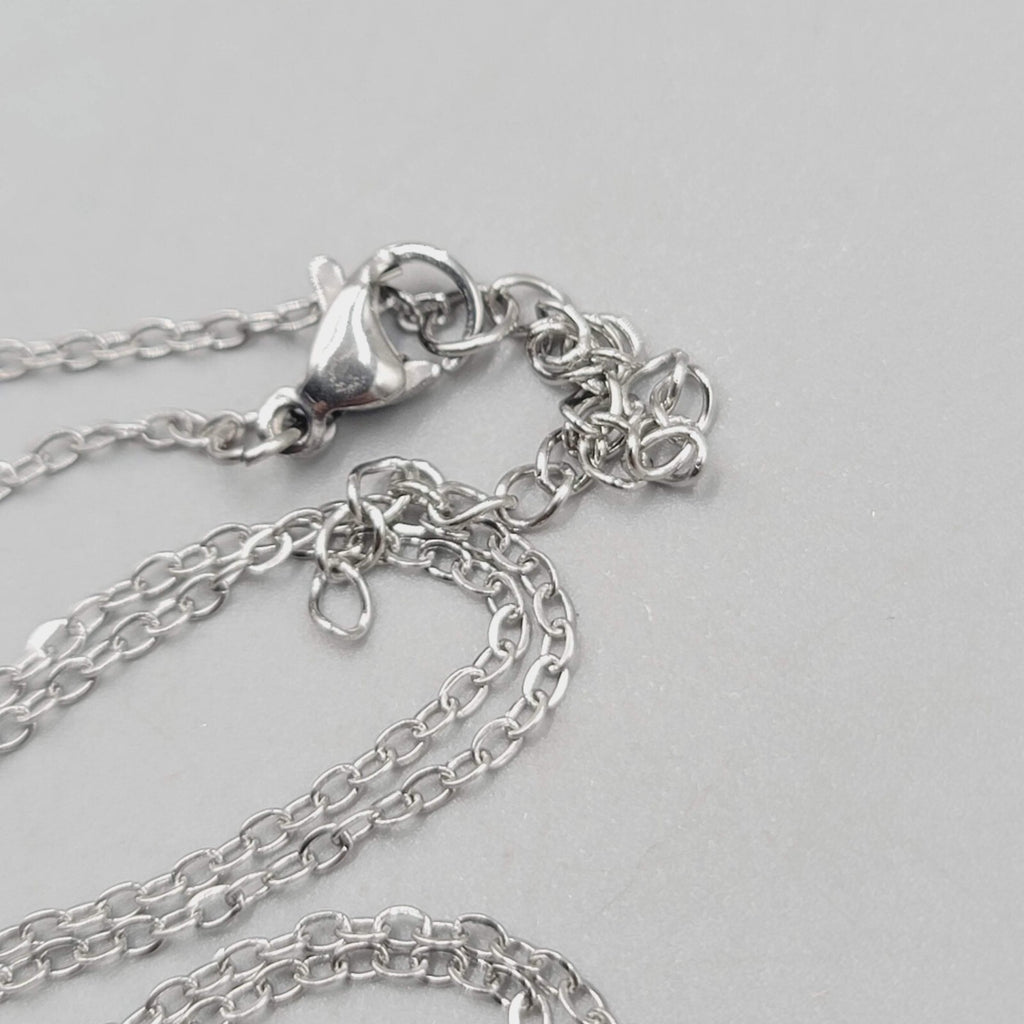 Faith Heart Pendant Necklace Silver tone New Chain 18"+