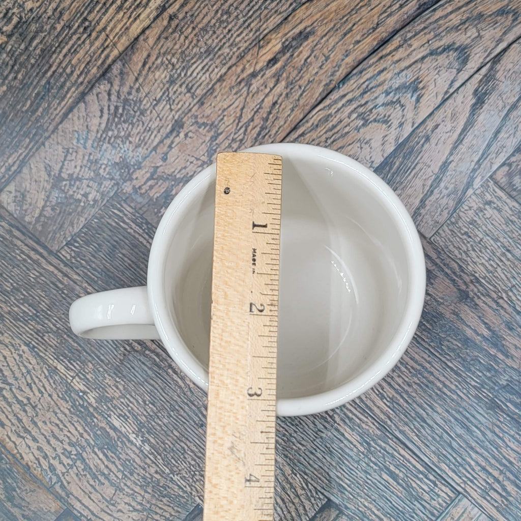 Longaberger Pottery Coffee Mug Blue White Made USA Handle Microwave Safe