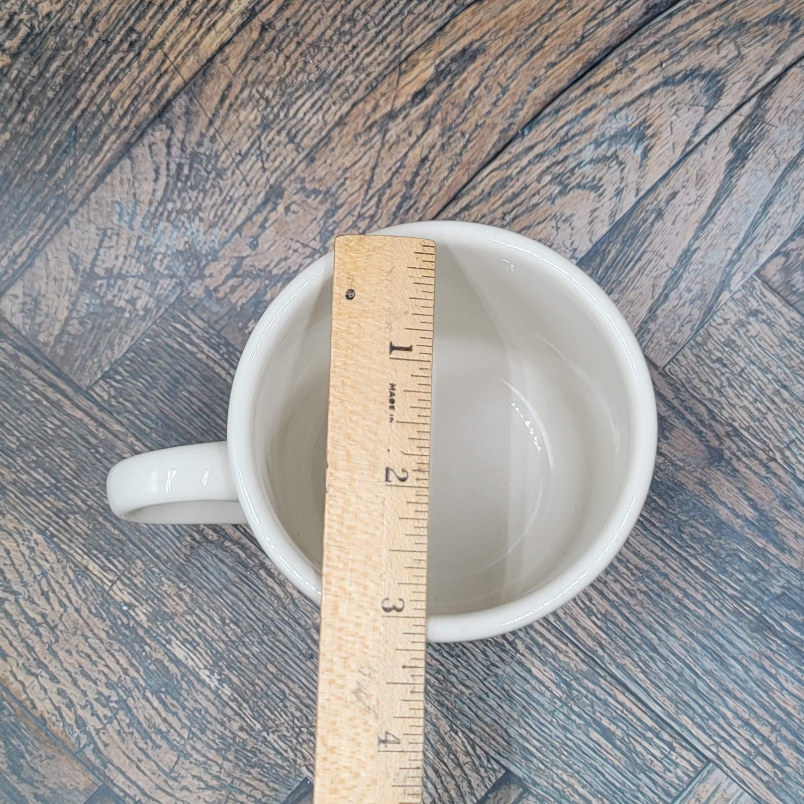 Longaberger Pottery Coffee Mug Blue White Made USA Handle Microwave Safe