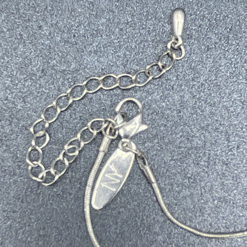 Lot of 4 Silver tone Chain Pendant Necklaces Feather Friends Blue Stone Circles