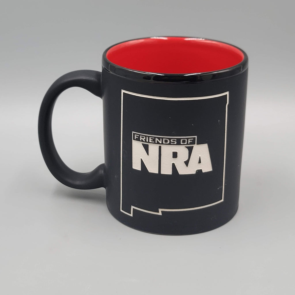 New Mexico Friends of NRA Coffee Mug Matte Black Red Interior