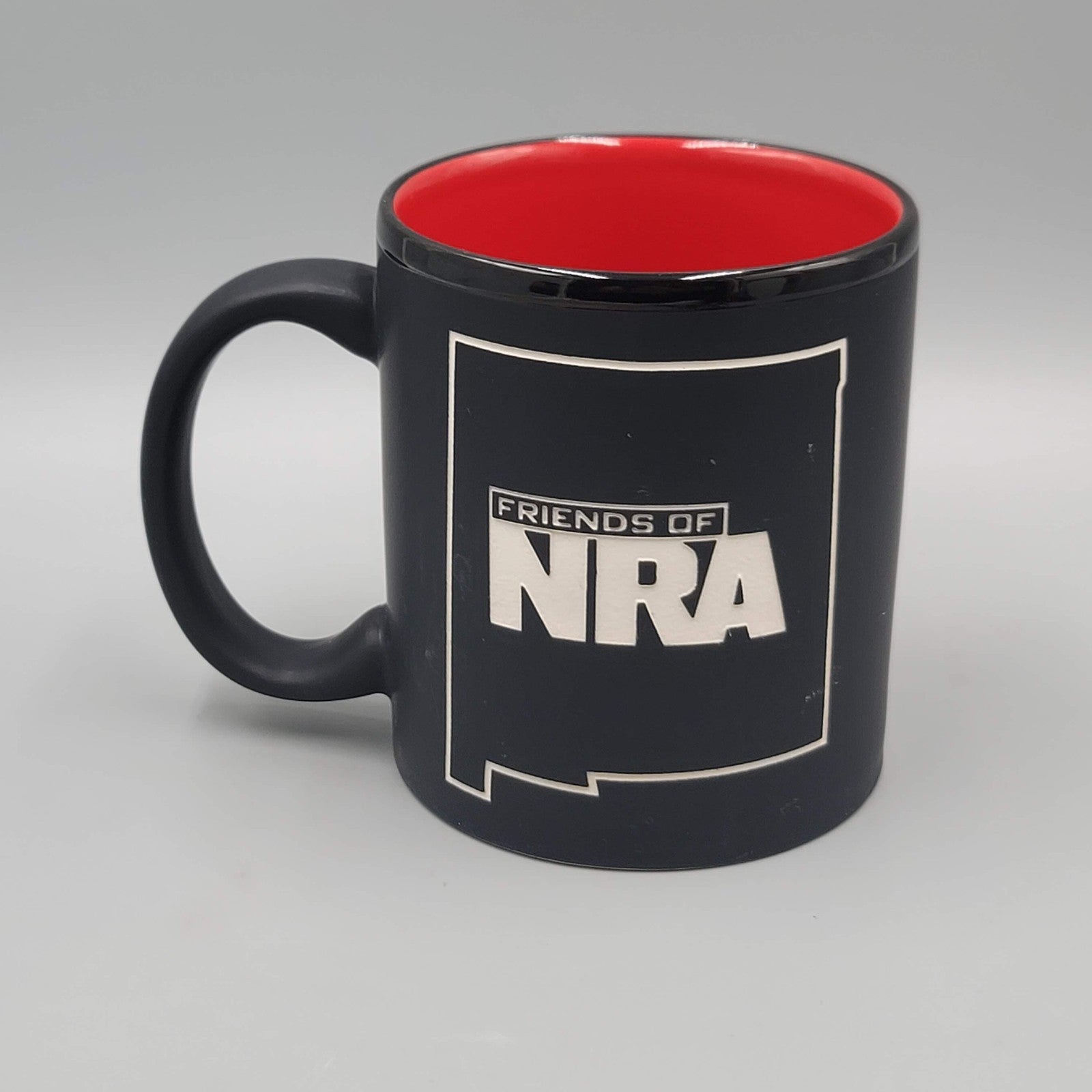 New Mexico Friends of NRA Coffee Mug Matte Black Red Interior